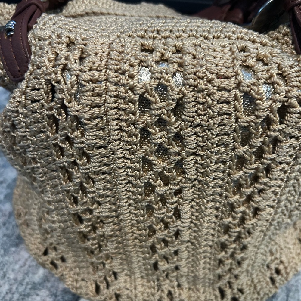 The Sak Brown Crochet Shoulder Bag - Picture 3 of 12